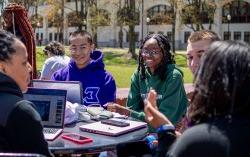 Students on campus